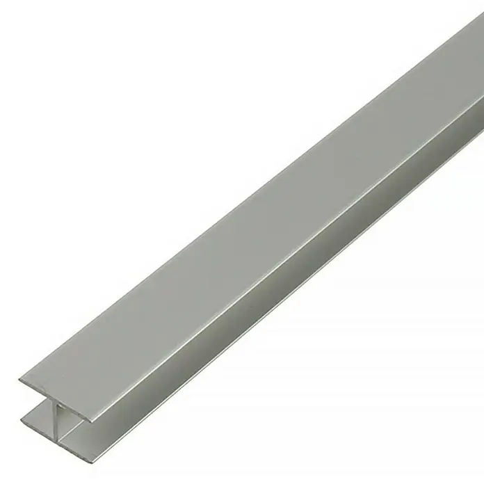 Kantoflex H-profil - D x Š x V: 1.000 x 8,9 x 20 mm, Aluminij, Eloksirano, Srebrne boje - Detaljan prikaz