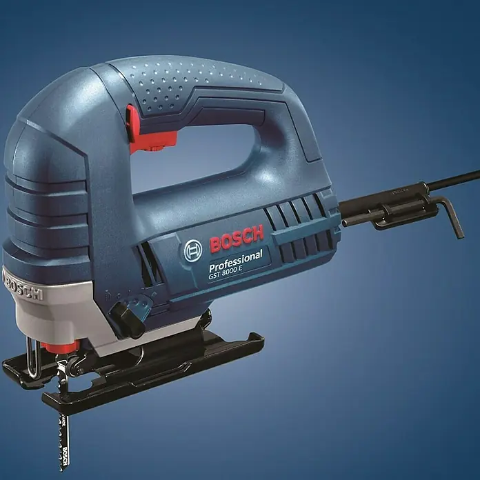 Bosch Professional Ubodna pila GST 8000 E - 710 W, Broj udaraca u praznom hodu: 800 hod/min - 3.100 hod/min - Pogled s lijeve strane