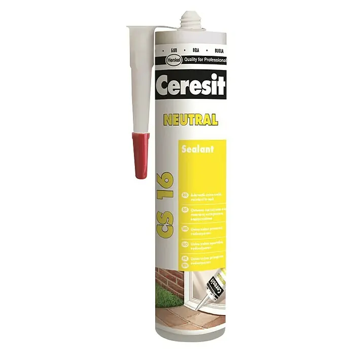 Ceresit Višenamjenski silikon , 300 ml - Prozirno - Pogled sprijeda
