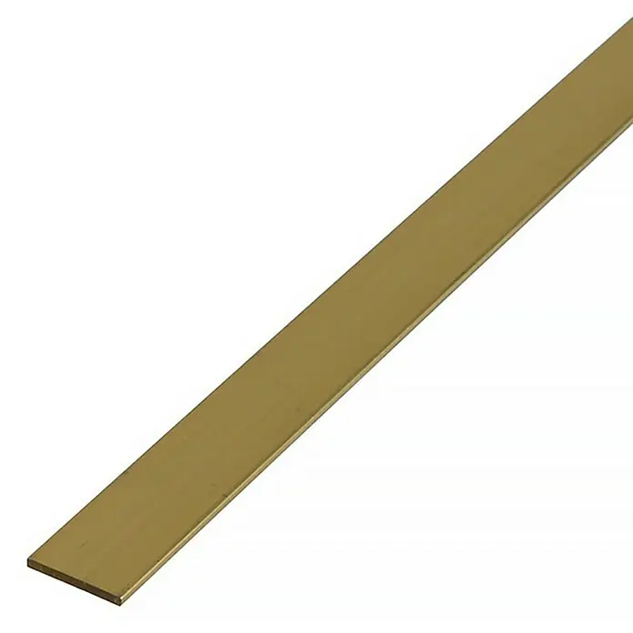 Stabilit Plosnati profil - D x Š: 1.000 x 20 mm, Debljina: 2 mm, Mjed, Zlatne boje - Detaljan prikaz