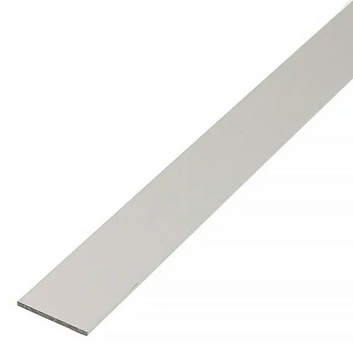 Stabilit Plosnati profil - D x Š: 2.000 x 40 mm, Debljina: 3 mm, Aluminij, Eloksirano, Srebrne boje - Detaljan prikaz