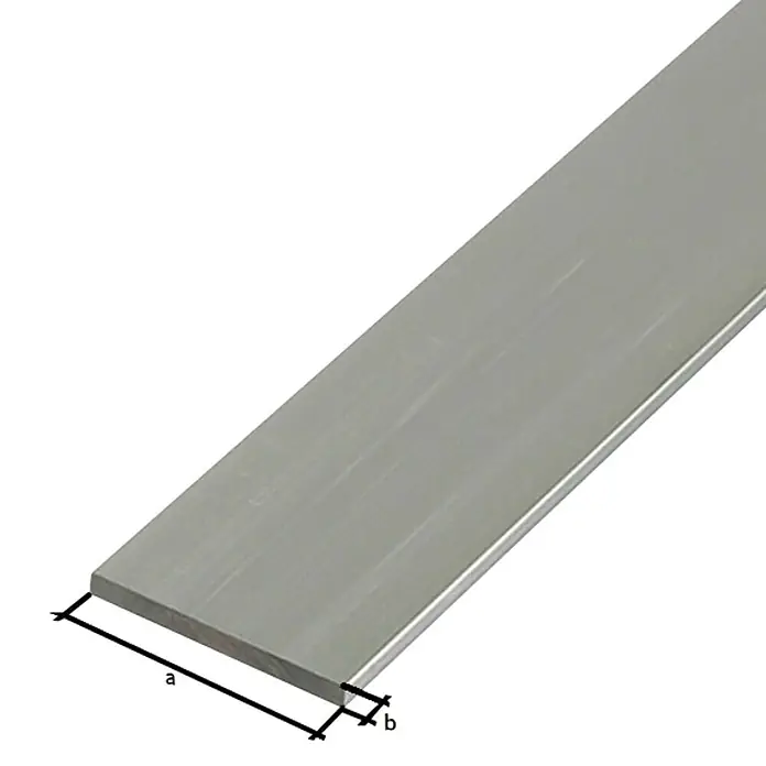 Plosnati profil - D x Š: 2.000 x 25 mm, Aluminij, Eloksirano - Detaljan prikaz