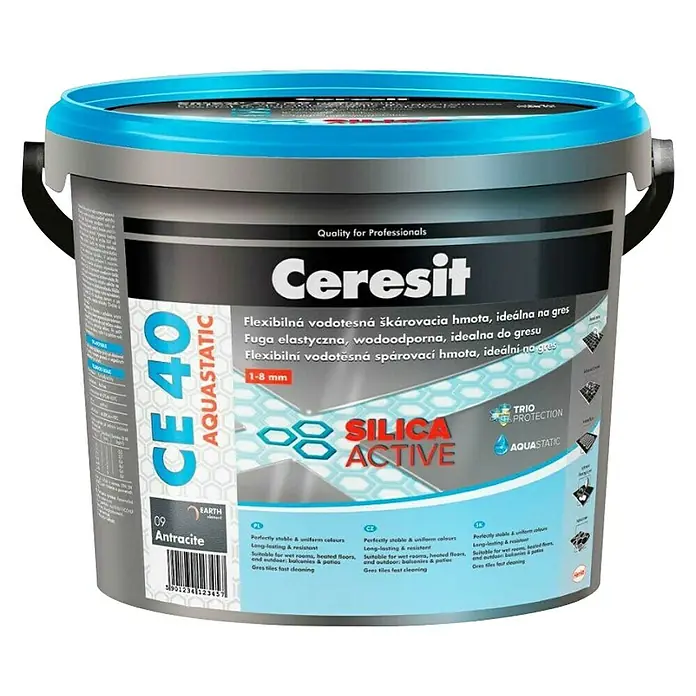 Ceresit Fleksibilna masa za fugiranje - Boja: Antracit, 5 kg - Pogled sprijeda