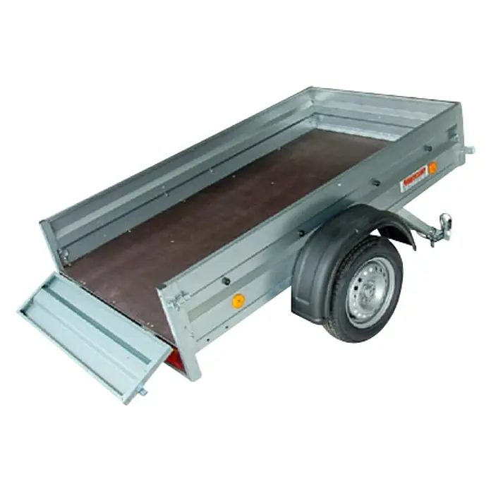 Prikolica Pratik N7-202PTW "GN102" - Unutarnje dimenzije kutije: 202 x 114 x 30 cm, Nosiva sila: 633 kg - Dijagonalni pogled