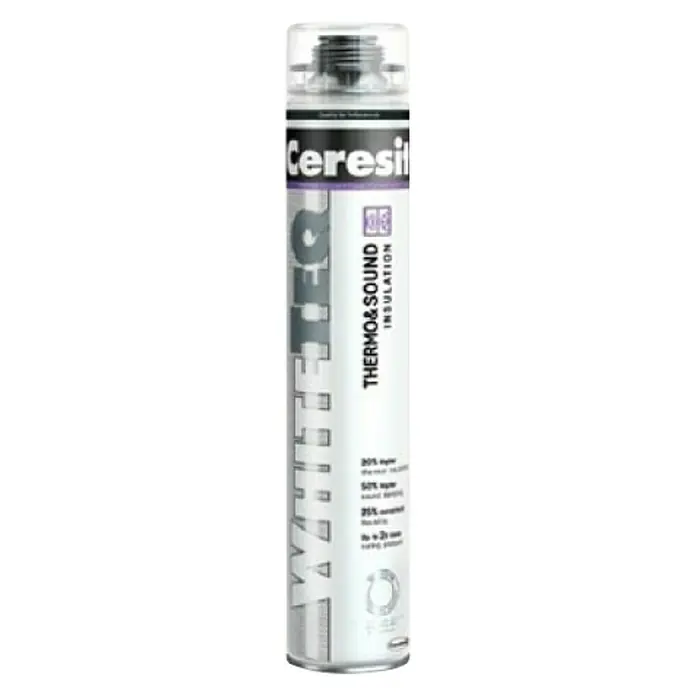 Ceresit PU pjena za pištolj WHITETEQ - 750 ml, Poliuretan (PU) - Pogled sprijeda