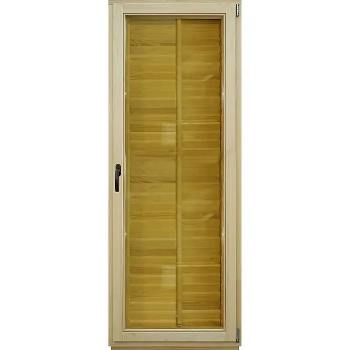 Balkonska vrata s pomičnom griljom - Š x V: 80 x 210 cm, DIN desno, Natur - Pogled sprijeda