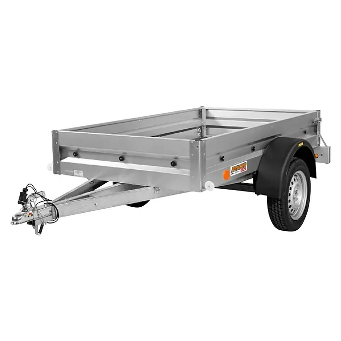 Prikolica Pratik N7-202 "GN129" - Nosiva sila: 630 kg, Unutarnje dimenzije kutije: 202 x 114 x 30 cm - Dijagonalni pogled