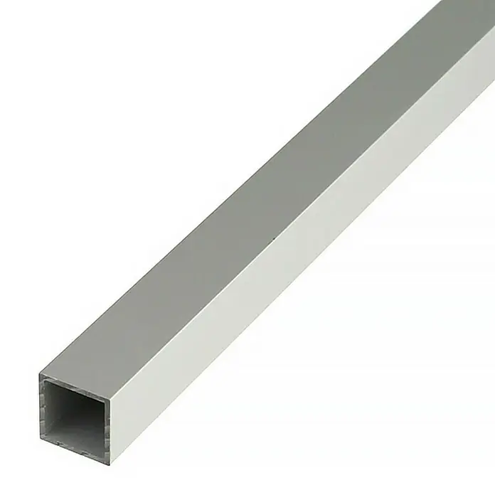 Stabilit Četverokutna cijev - D x Š x V: 2.000 x 25 x 25 mm, Aluminij - Detaljan prikaz