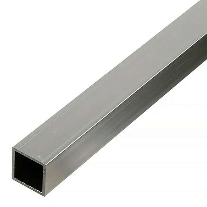 Kantoflex Četverokutna cijev - D x Š x V: 2.000 x 20 x 20 mm, Debljina: 2 mm, Aluminij, Srebrne boje - Detaljan prikaz