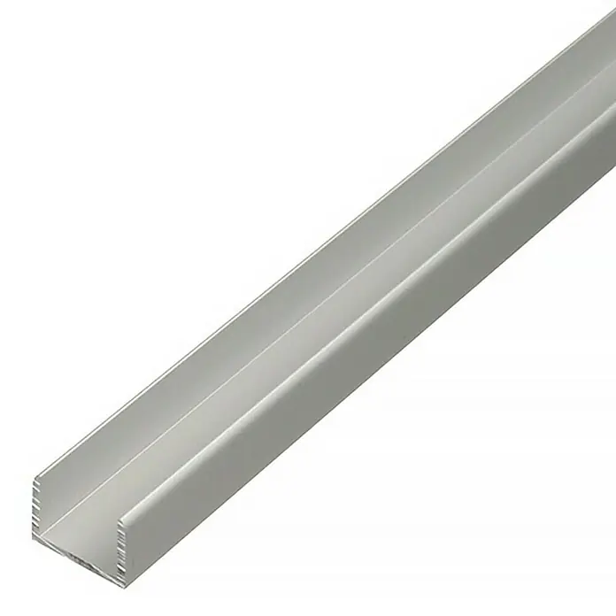 Kantoflex U-profil - D x Š x V: 2.000 x 15,9 x 15 mm, Aluminij, Eloksirano - Detaljan prikaz