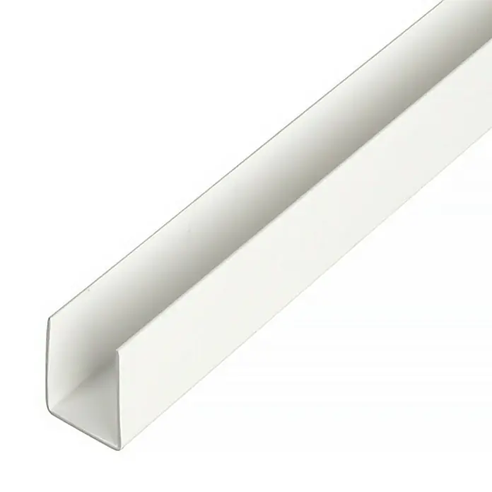 Stabilit U-profil - D x Š x V: 1.000 x 19 x 20 mm, Bijele boje, PVC - Detaljan prikaz