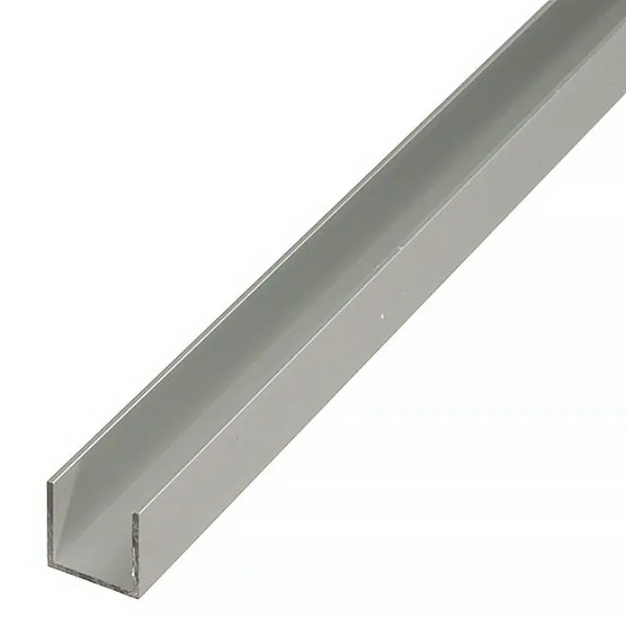 Stabilit U-profil - D x Š x V: 1.000 x 25 x 25 mm, Aluminij, Eloksirano - Detaljan prikaz