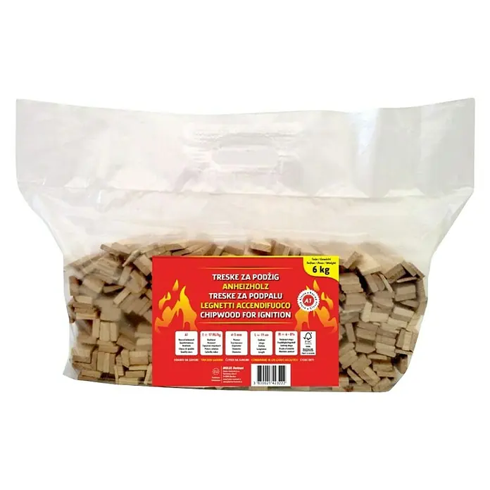 Ogrjevno drvo , trijeske - 6 kg - Pogled sprijeda