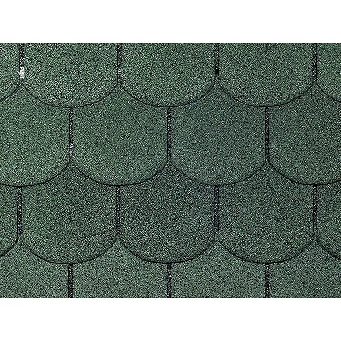 Biber šindra Guttatec - Zelene boje, D x Š: 1.000 x 336 mm - Detaljan prikaz