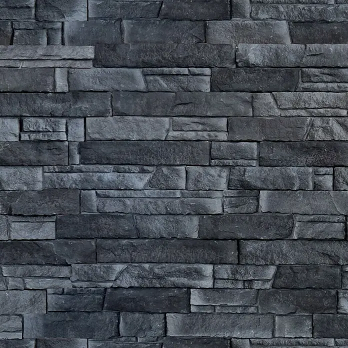 Pločice od ukrasnog kamena Haze Black New - 39,2 x 11,2 cm, Crne boje - Detaljan prikaz