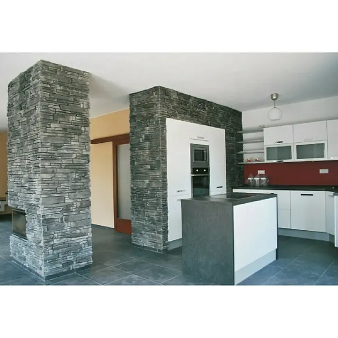 Pločice od ukrasnog kamena Haze Black New - 39,2 x 11,2 cm, Crne boje - Živopisni prikaz