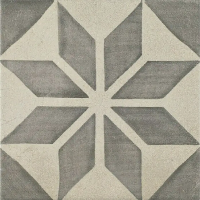 Podna pločica Vintage Mix - 25 x 25 cm, Svijetlosive boje, Crne boje, Bijele boje - Detaljan prikaz