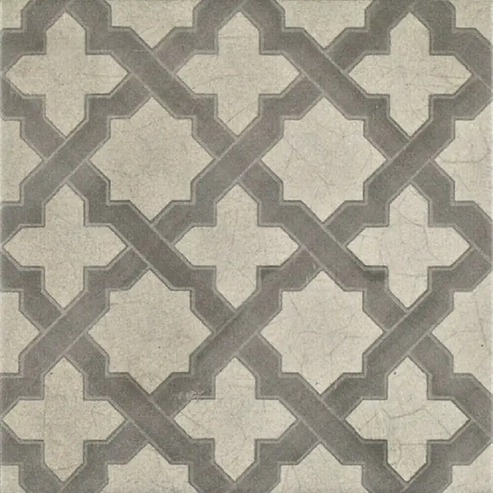 Podna pločica Vintage Mix - 25 x 25 cm, Svijetlosive boje, Crne boje, Bijele boje - Detaljan prikaz