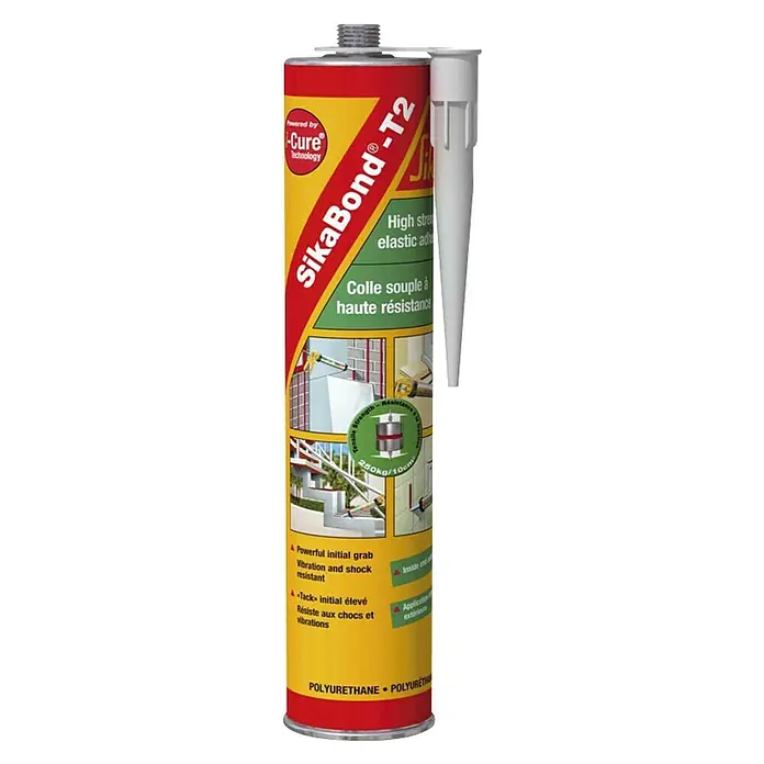 Sika Montažno ljepilo SikaBond-T2 - 300 ml, Bijele boje - Pogled sprijeda