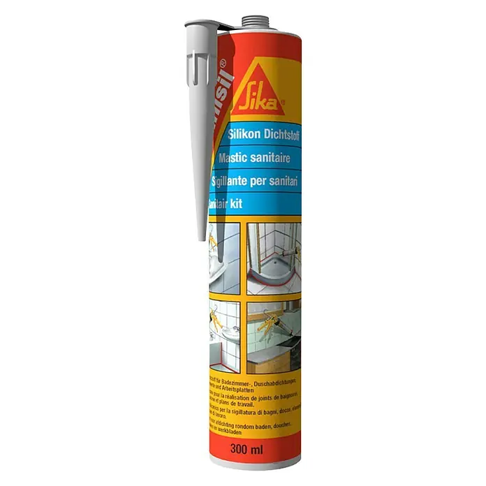 Sika Sanitarni silikon - Prozirno, 300 ml - Pogled sprijeda