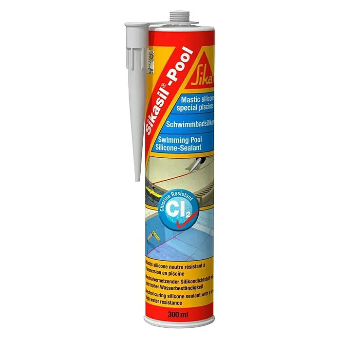 Sika Silikon za bazen - Bijele boje, 300 ml - Pogled sprijeda