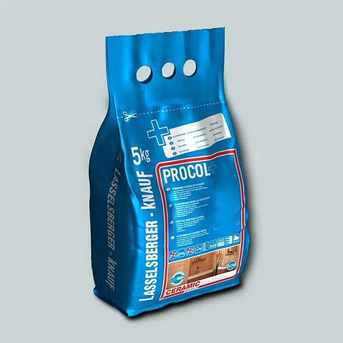 Cemix Fleksibilna masa za fugiranje Procol+ - Svijetlo siva boja, 5 kg - Dijagonalni pogled