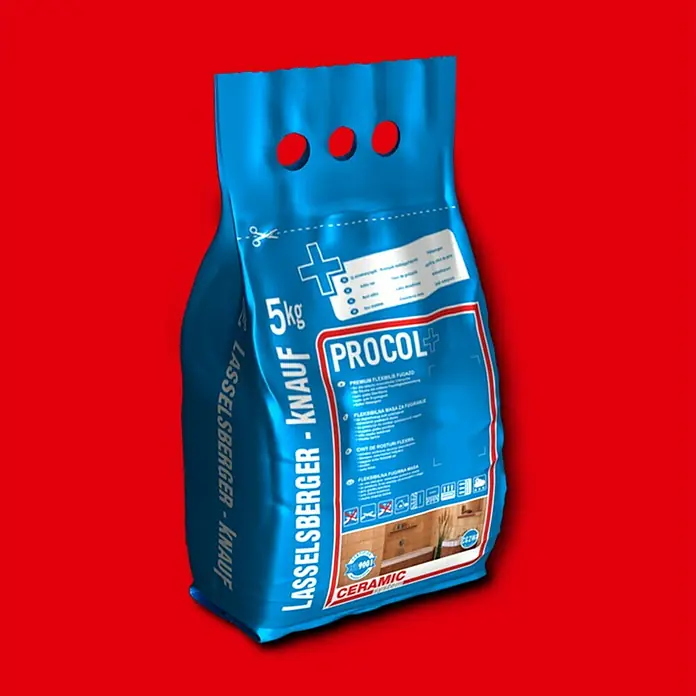 Cemix Fleksibilna masa za fugiranje Procol+ - Rubin crvene boje, 5 kg - Dijagonalni pogled