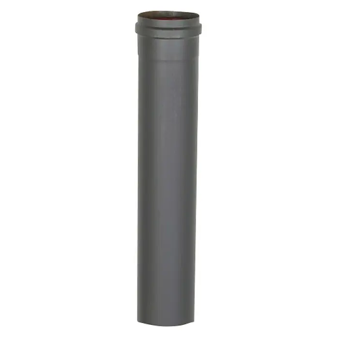 Dimovodna cijev - Ø x D: 80 x 250 mm, Čelik, Sive boje - Pogled sprijeda
