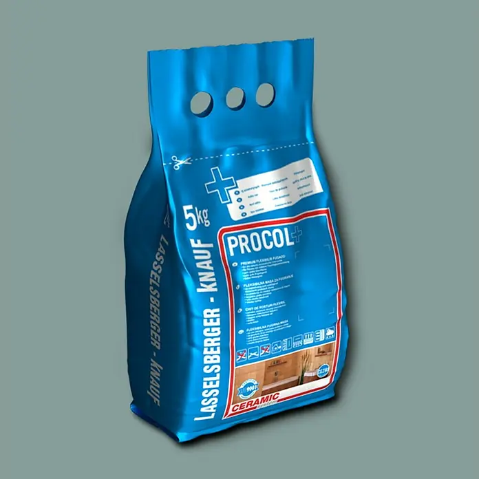 Cemix Fleksibilna masa za fugiranje Procol+ - Sive boje, 5 kg - Dijagonalni pogled