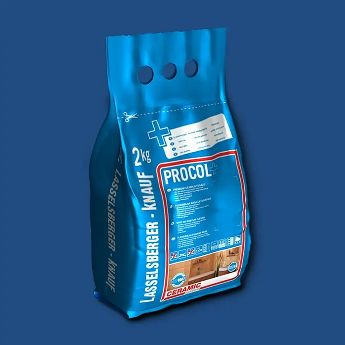 Cemix Fleksibilna masa za fugiranje Procol+ - Plave boje, 2 kg - Dijagonalni pogled