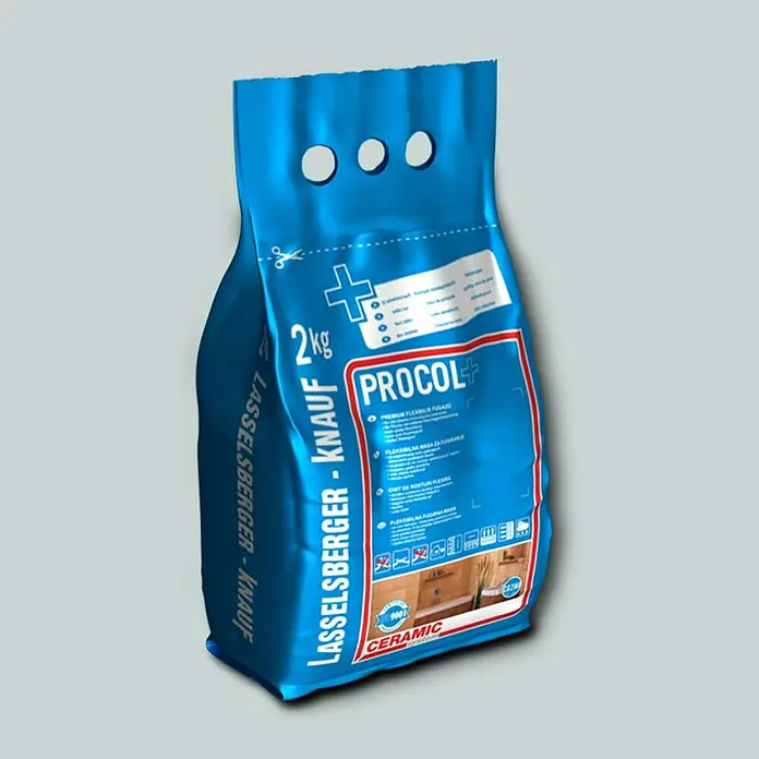Cemix Fleksibilna masa za fugiranje - Svijetlo siva boja, 2 kg - Dijagonalni pogled
