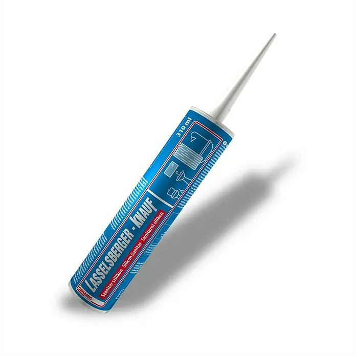 Cemix Sanitarni silikon - Bijele boje, 310 ml - Dijagonalni pogled
