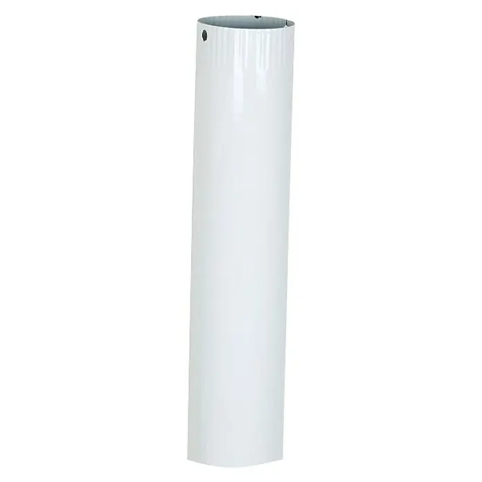 Dimovodna cijev - Ø x D: 120 x 500 mm, Čelik, Bijele boje - Pogled sprijeda