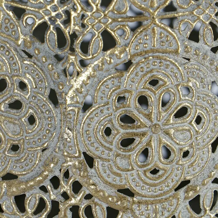 Teelichthalter Antik - Ø x H: 19,5 x 20,5 cm, Antikgold, Metall - Detailaufnahme