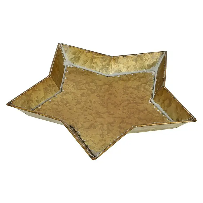 Schale Stern - S, Gold, Metall - Vorderansicht