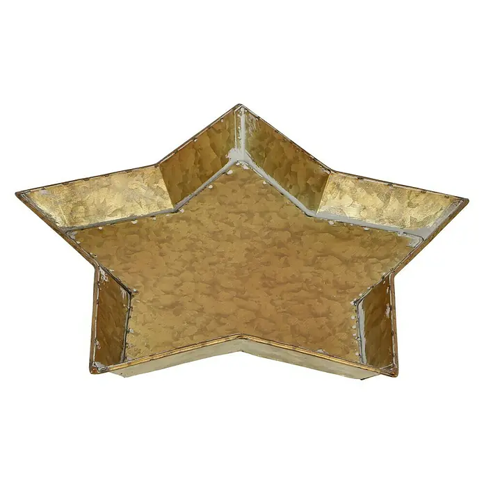 Schale Stern - M, Gold, Metall - Diagonale Ansicht