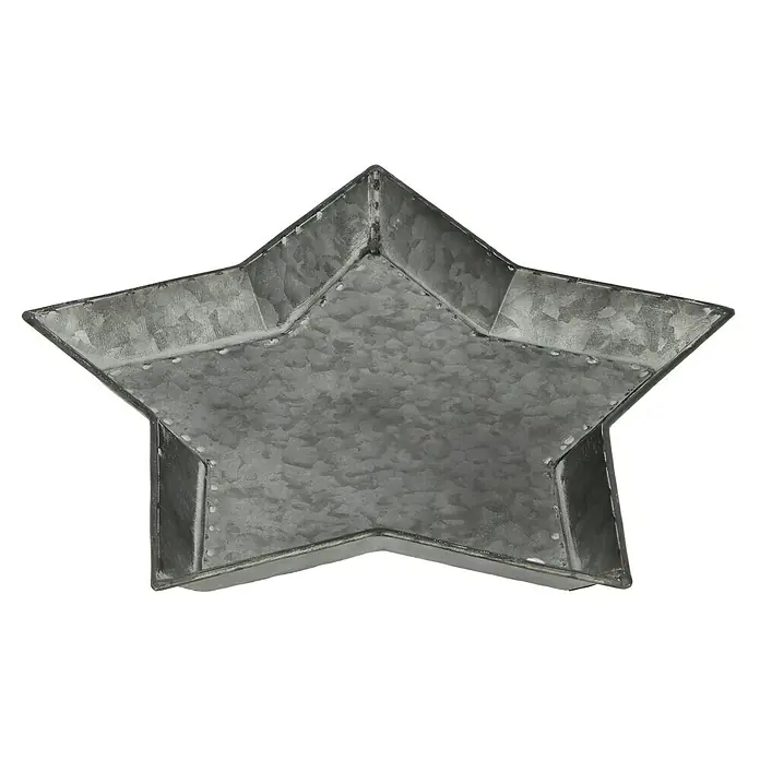 Schale Stern - S, Schwarz/Grau, Metall - Diagonale Ansicht