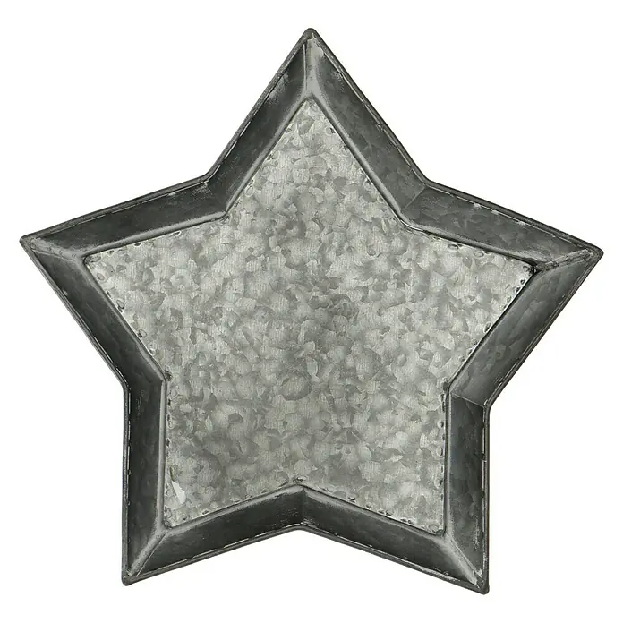 Schale Stern - S, Schwarz/Grau, Metall - Ansicht von unten