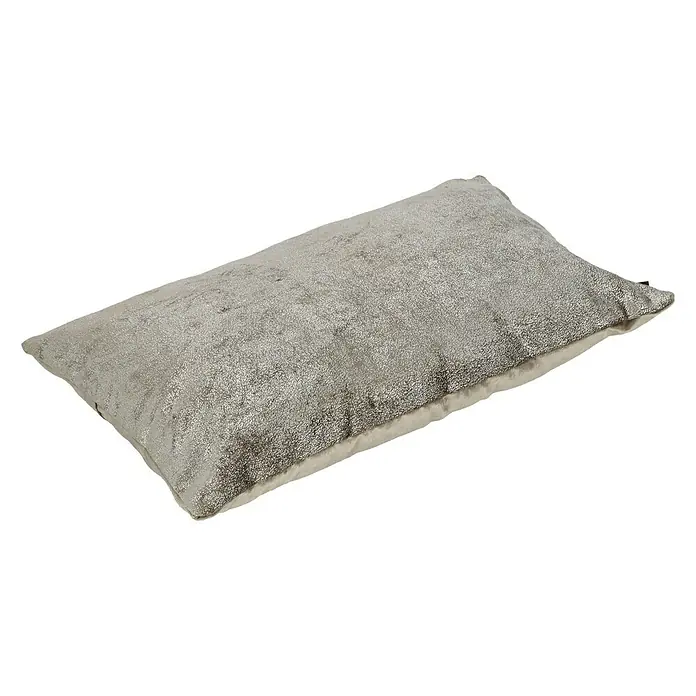 Kissen Foil - Taupe/Champagner, 45 x 25 cm, 100 % Polyester - Diagonale Ansicht