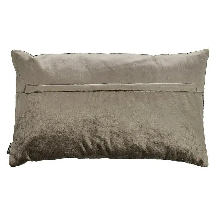 Kissen Foil - Taupe/Champagner, 45 x 25 cm, 100 % Polyester - Rückansicht