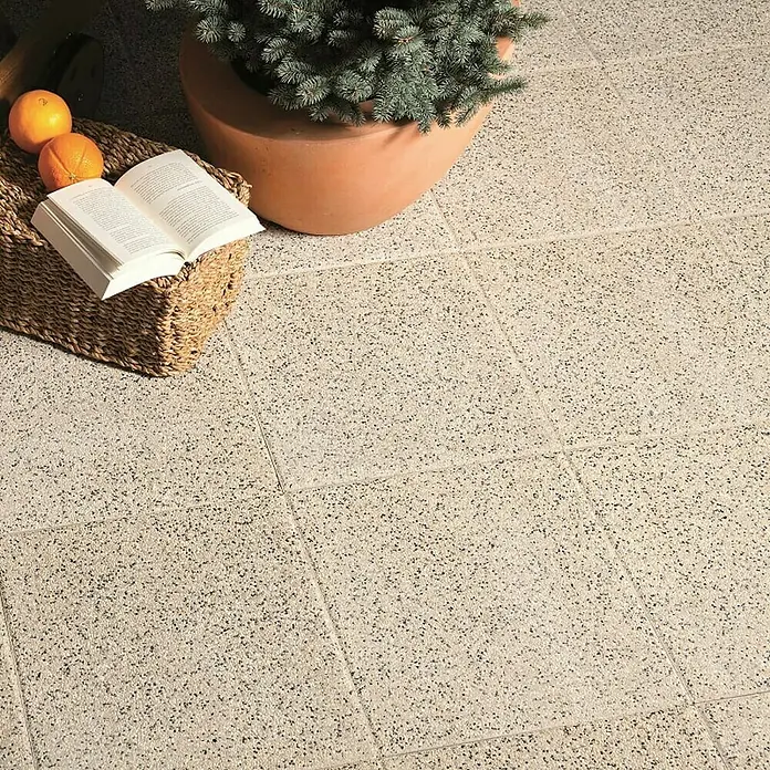 Zobec Vrtna ploča Vista - Bijele boje, D x Š x V: 40 cm x 40 cm x 38 mm - Živopisni prikaz
