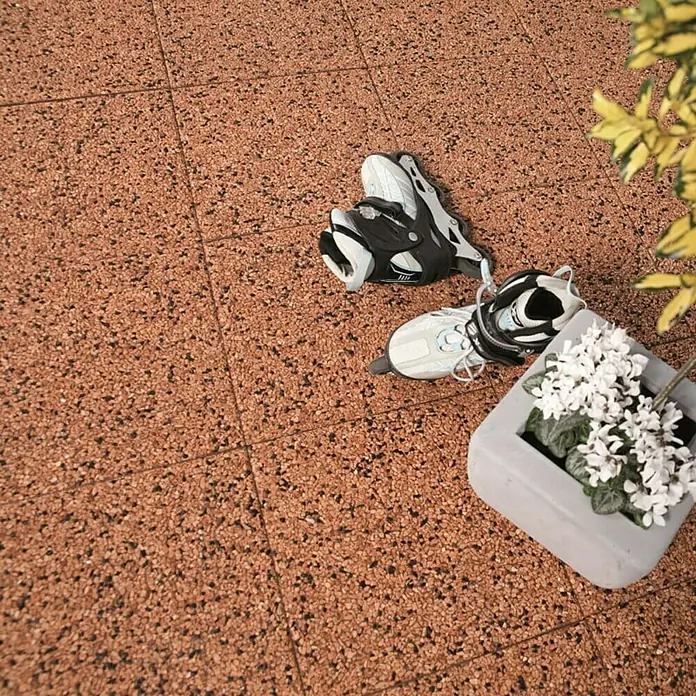 Zobec Vrtna ploča - Crveno-crne boje, D x Š x V: 40 x 40 x 3,8 cm - Živopisni prikaz