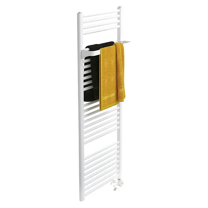 Bial Kupaonski radijator - Bijele boje, 600 W, Š x V: 45 x 137,4 cm - Dijagonalni pogled