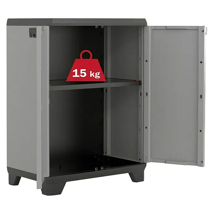 Keter Plastični ormar Stilo - 39 x 68 x 90 cm, Nosivost: 15 kg/polica - Dijagonalni pogled
