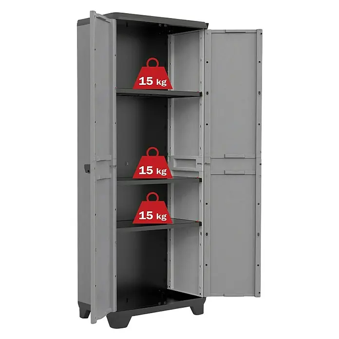 Keter Plastični ormar Stilo - 68 x 39 x 173 mm, Nosivost: 15 kg/polica - Dijagonalni pogled