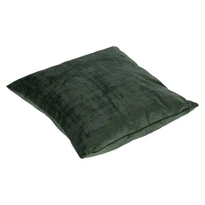 Kissen Vintage Velvet - Dunkelgrün, 50 x 50 cm, 100 % Polyester - Diagonale Ansicht