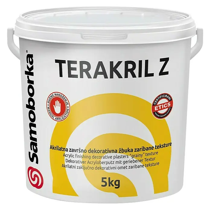 Samoborka Završna dekorativna žbuka Terakril Z - 5 kg - Pogled sprijeda