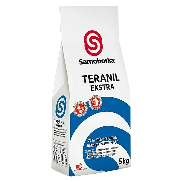 Samoborka Masa za izravnavanje Teranil ekstra - 5 kg - Dijagonalni pogled