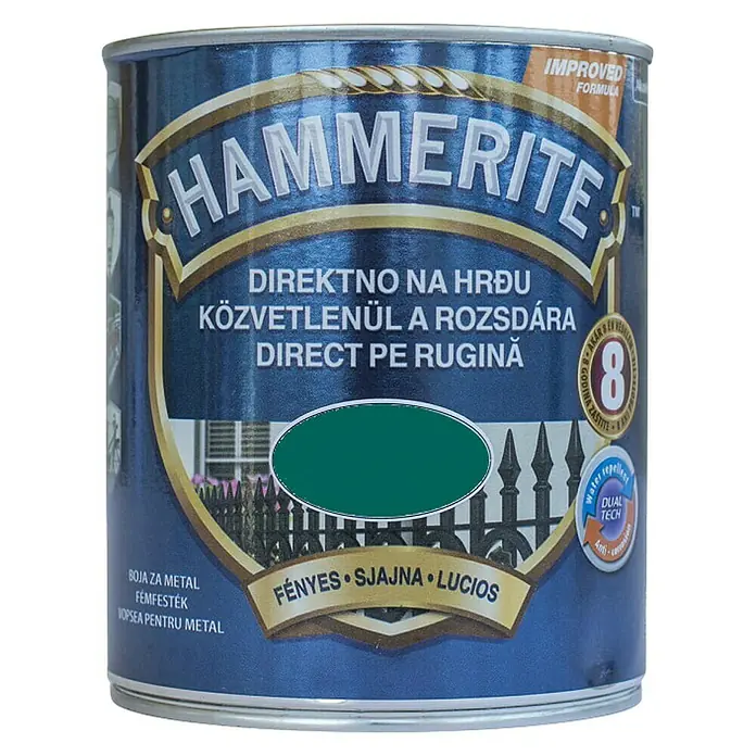 Hammerite Lak u boji - Zelene boje, 750 ml - Pogled sprijeda
