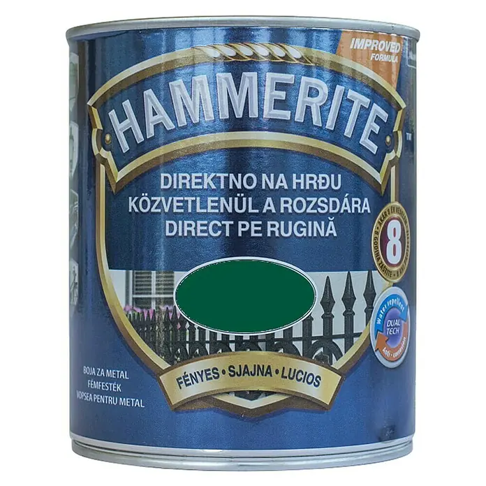 Hammerite Lak u boji - Tamnozelene boje, 750 ml - Pogled sprijeda